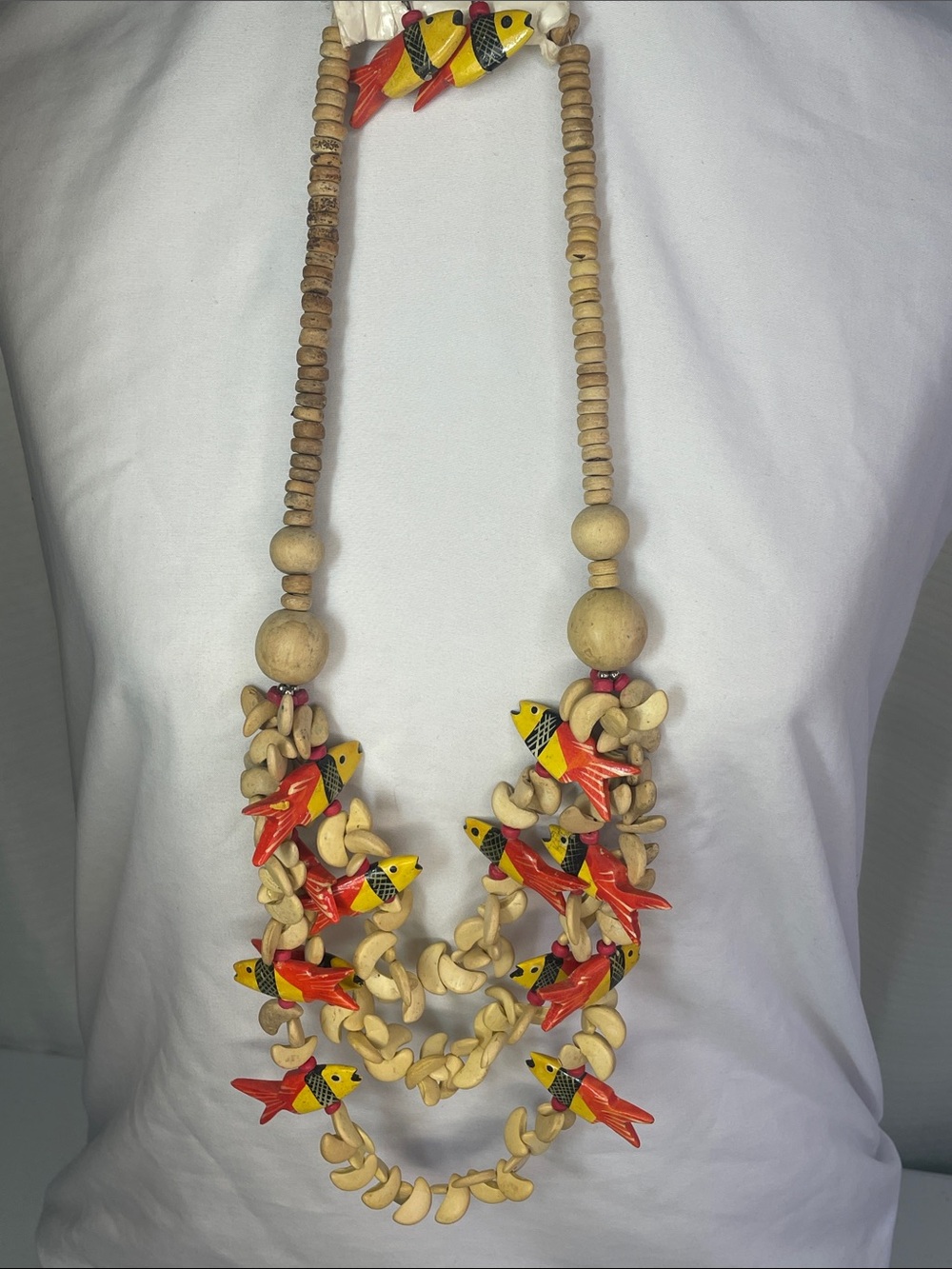Snell's Yellow & Red Fish Dangle Earrings